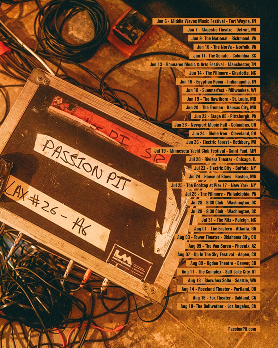 Passion Pit The Pretty Penny Tour Poster 2026